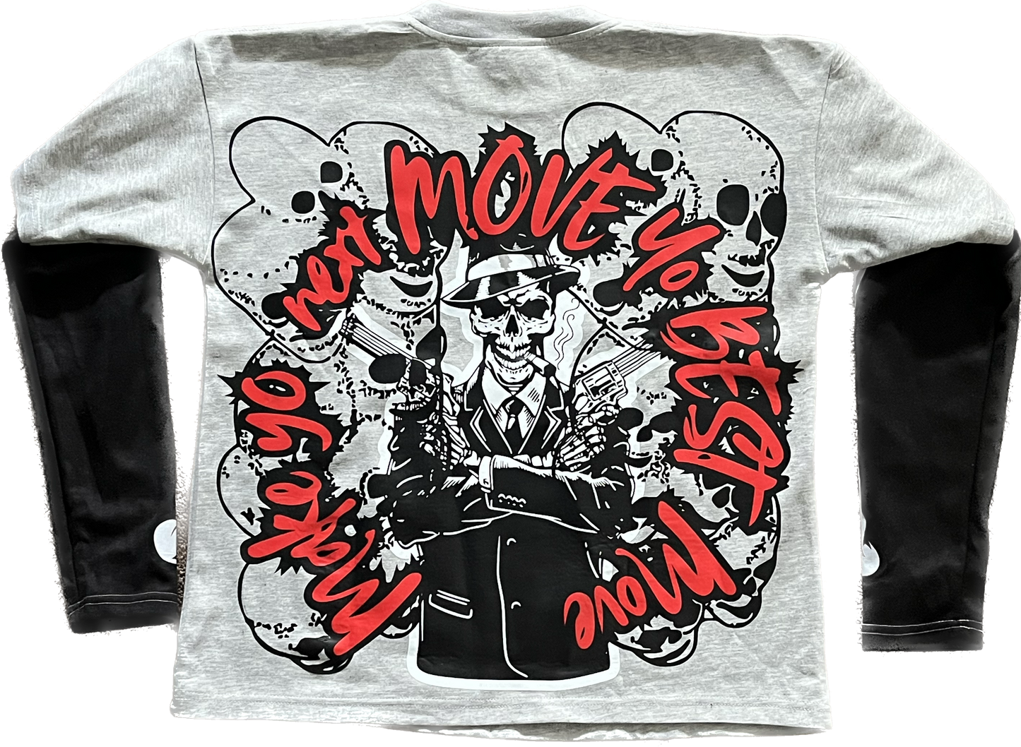 Skully Double-Sleeve Tee-Shirt