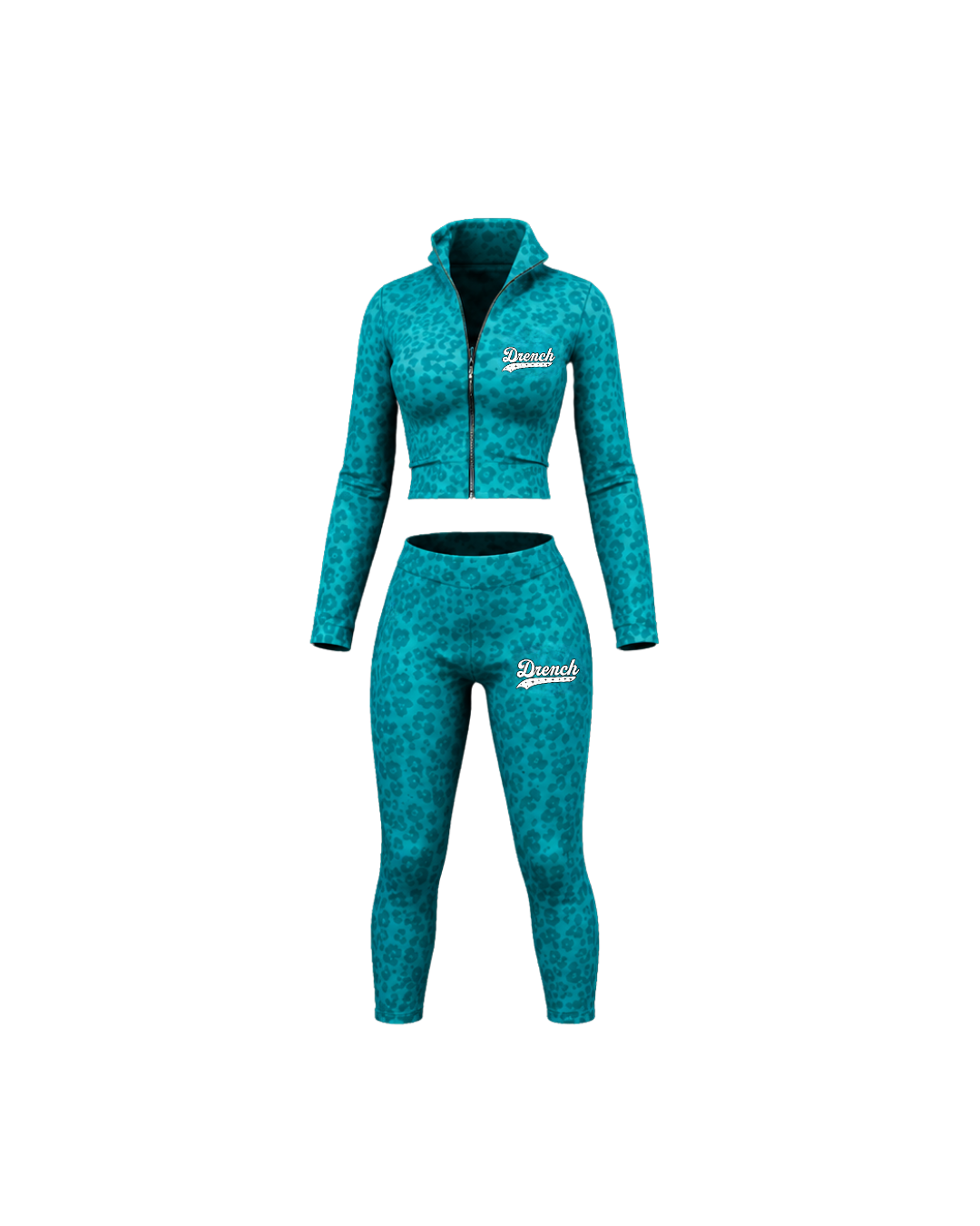 Teal Leopard Print Set