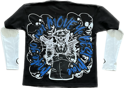 Skully Double-Sleeve Tee-Shirt