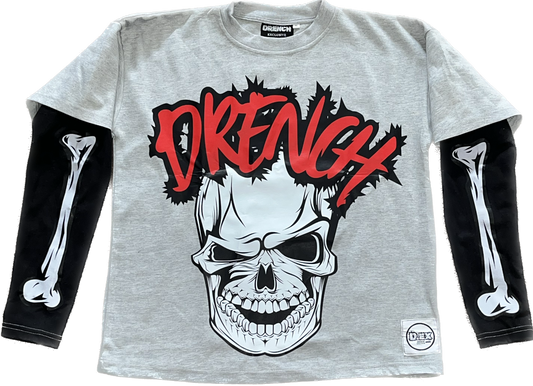 Skully Double-Sleeve Tee-Shirt
