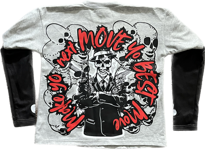 Skully Double-Sleeve Tee-Shirt