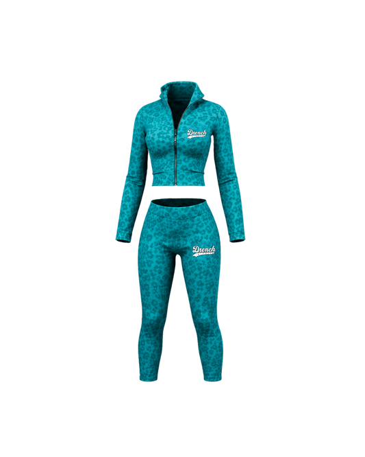 Teal Leopard Print Set